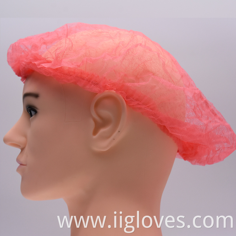 Non-woven Clip Cap Single/Double Elastic Hairnet Anti- dust Non-woven Bouffant Cap With 18'',19'' and 21''